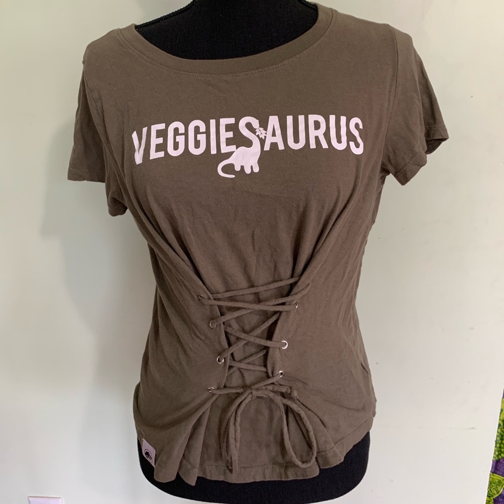 Jurassic World olive green Veggiesaurus t-shirt